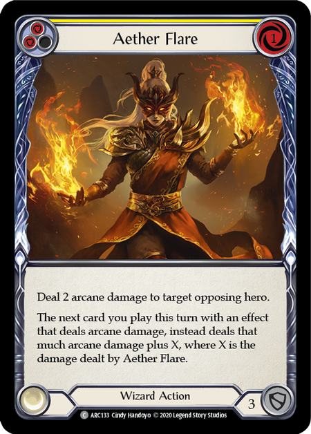 Aether Flare (Yellow) Card Front