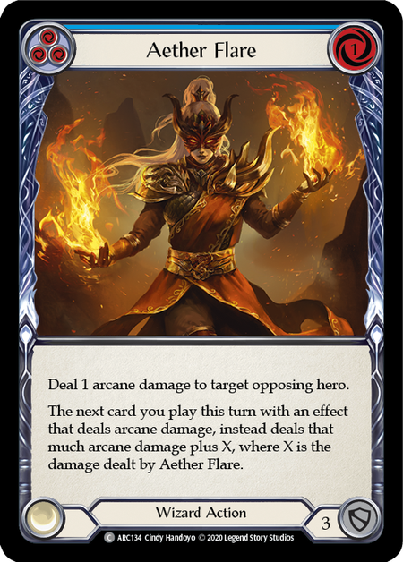 Aether Flare - Blue Card Front