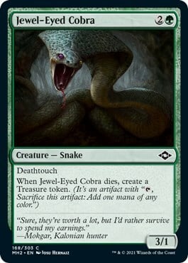 Jewel-Eyed Cobra Card Front