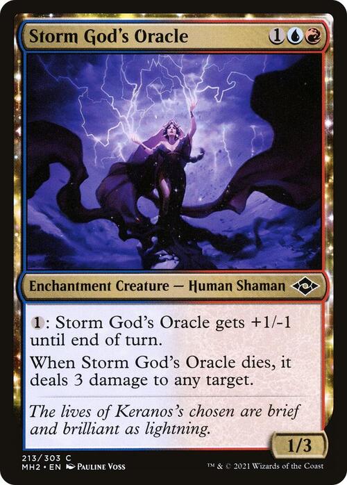 Storm God's Oracle Card Front