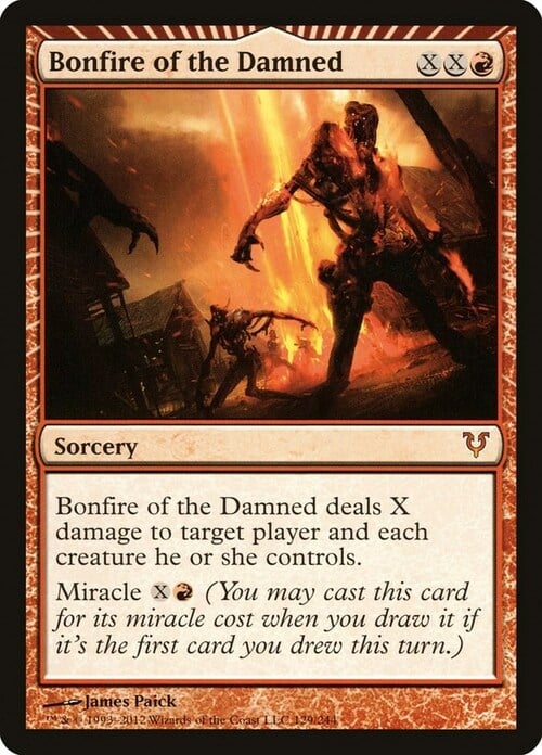 Bonfire of the Damned Card Front