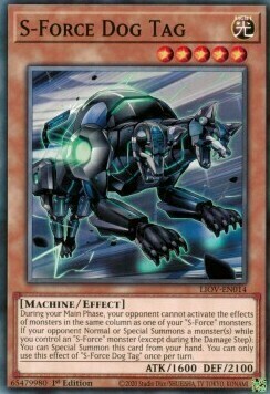 S-Force Dog Tag Card Front