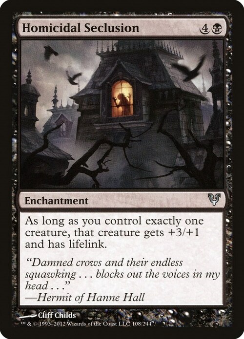 Homicidal Seclusion Card Front
