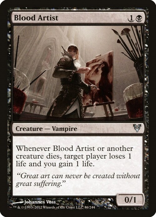 Blood Artist Card Front