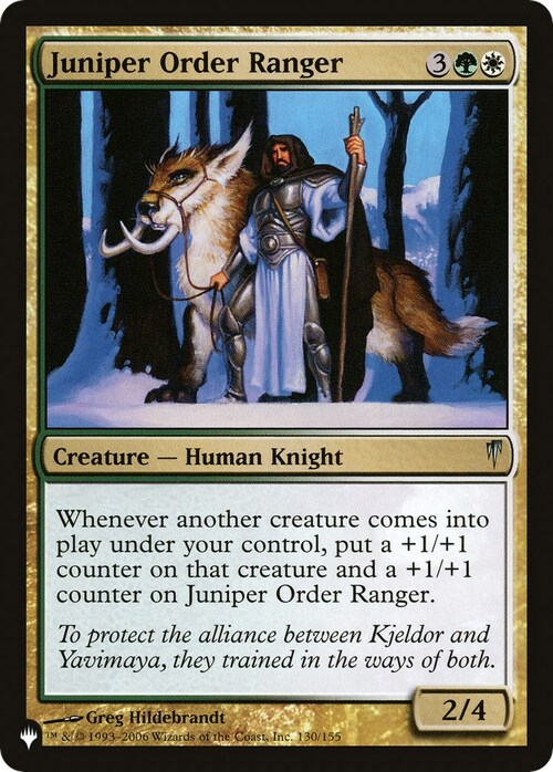 Ranger dell'Ordine di Juniper Card Front