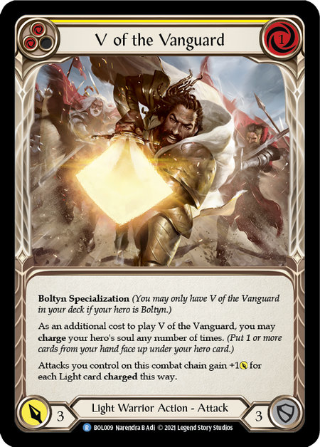 V of the Vanguard Card Front