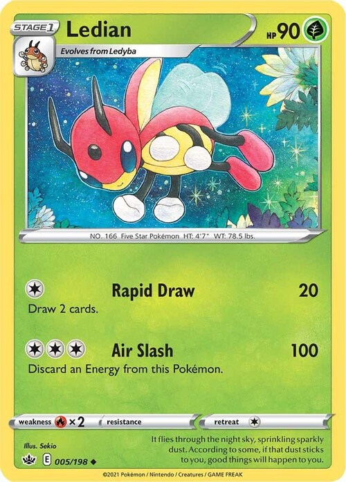 Ledian [Rapid Draw | Air Slash] Card Front