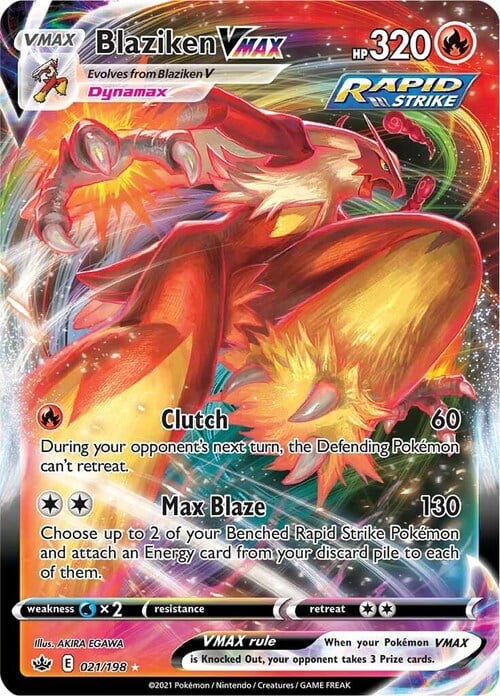 Blaziken VMAX Card Front