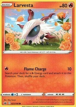 Larvesta [Flame Charge] Card Front