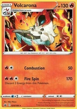 Volcarona [Combustion | Fire Spin] Card Front