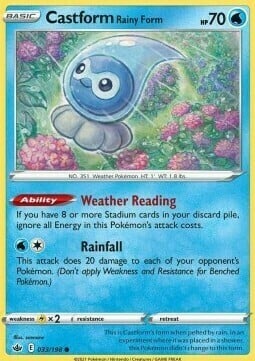 Castform Rainy Form [Weather Reading | Rainfall] Card Front