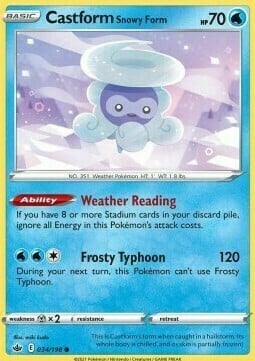 Castform Snowy Form [Weather Reading | Frosty Typhoon] Card Front