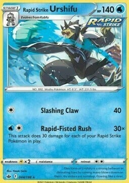 Rapid Strike Urshifu [Slashing Claw | Rapid-Fisted Rush] Card Front