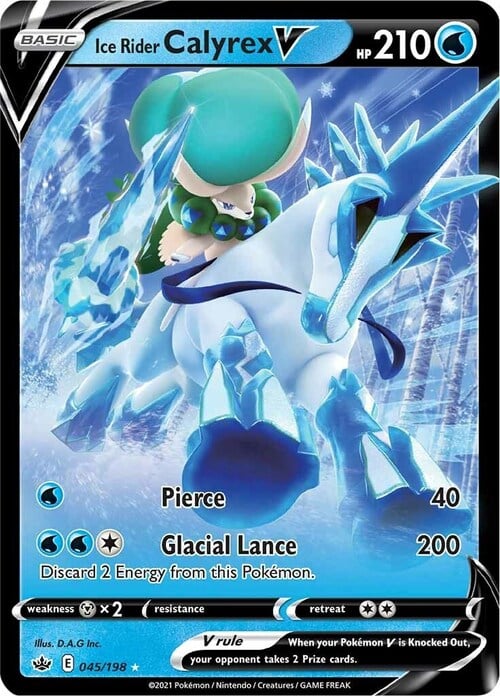 Ice Rider Calyrex V Card Front