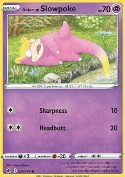 Galarian Slowpoke [Sharpness | Headbutt] Card Front