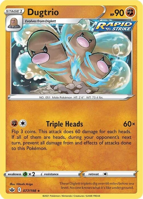 Dugtrio Card Front