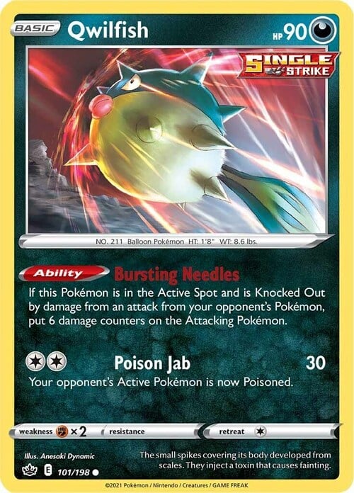Qwilfish [Bursting Needles | Poison Jab] Card Front