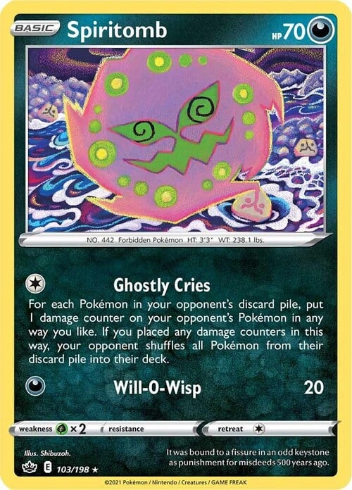 Spiritomb [Ghostly Cries | Will-O-Wisp] Card Front