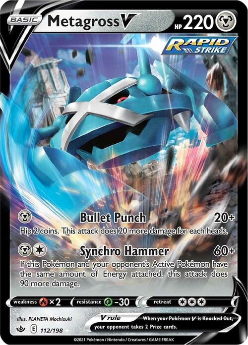 Metagross V Card Front