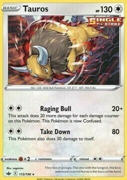 Tauros [Raging Bull | Take Down] Card Front