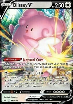 Blissey V [Natural Cure | Blissful Blast] Card Front