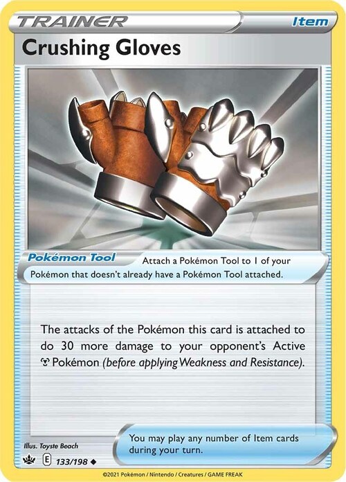 Crushing Gloves Card Front