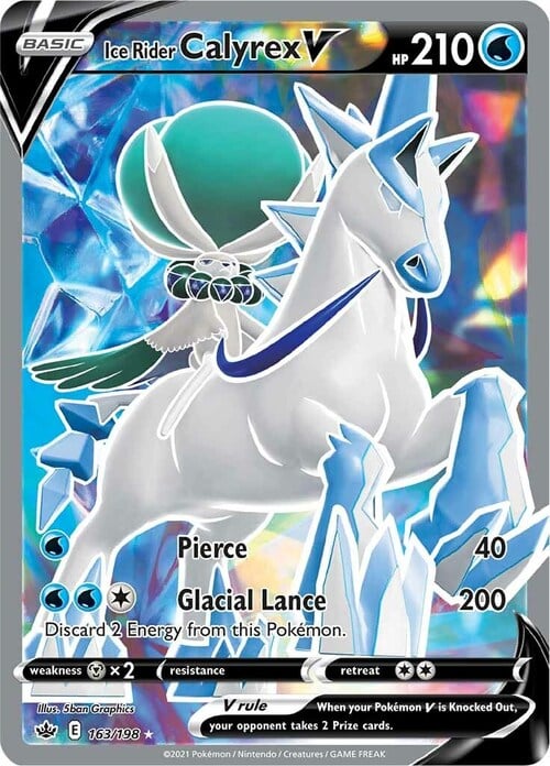 Ice Rider Calyrex V Card Front
