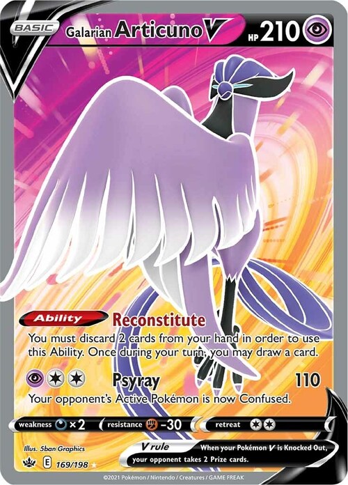 Galarian Articuno V Card Front