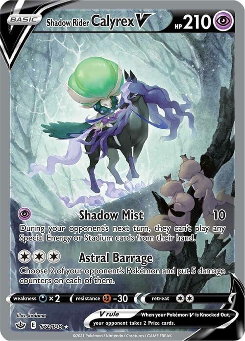 Shadow Rider Calyrex V Card Front