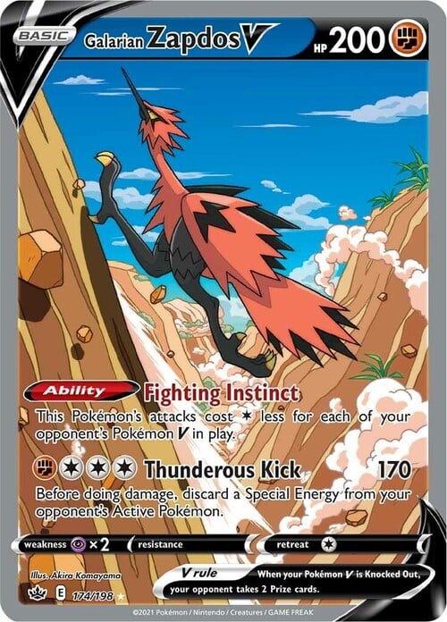 Galarian Zapdos V Card Front