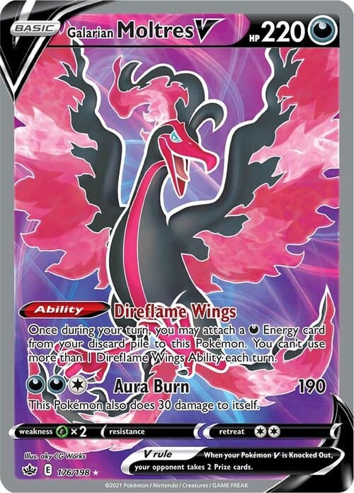 Galarian Moltres V Card Front