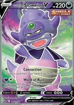 Galarian Slowking V [Concoction | Word of Ruin] Card Front