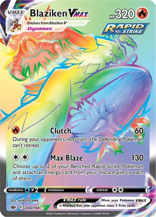 Blaziken VMAX Card Front