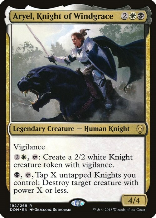 Aryel, Knight of Windgrace Card Front