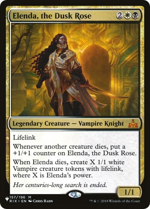 Elenda, the Dusk Rose Card Front