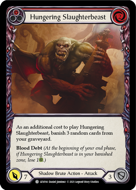 Hungering Slaughterbeast - Red Card Front