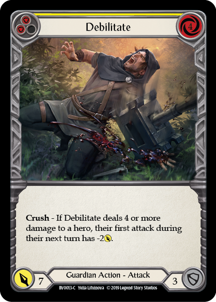Debilitate - Yellow Card Front