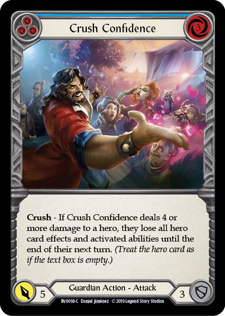 Crush Confidence - Blue Card Front