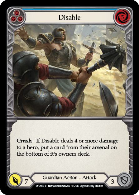 Disable - Blue Card Front