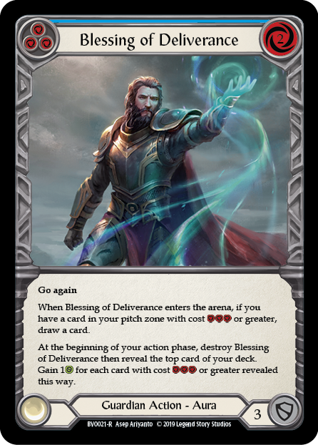 Blessing of Deliverance - Blue Card Front