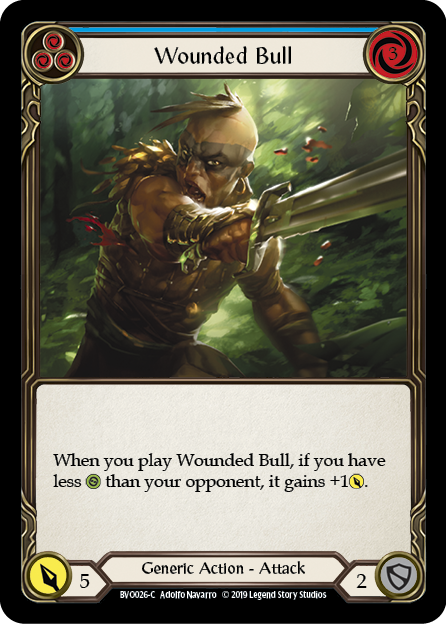 Wounded Bull - Blue Card Front