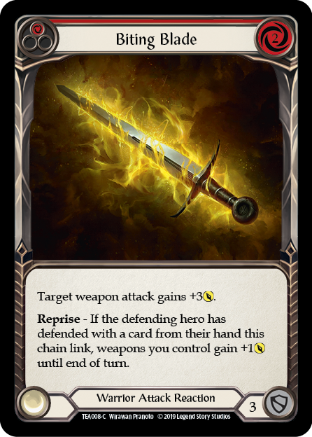 Biting Blade - Red Card Front