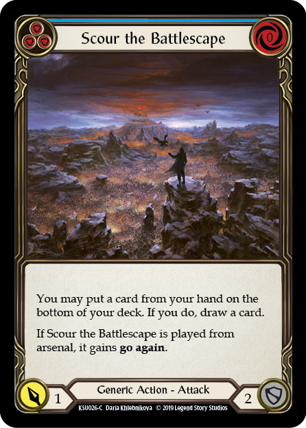 Scour the Battlescape - Blue Card Front