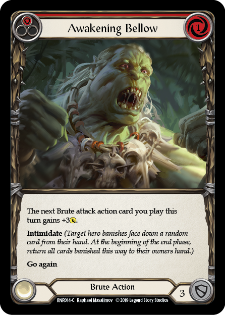 Awakening Bellow - Red Card Front