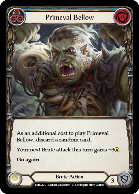 Primeval Bellow (Blue) Card Front