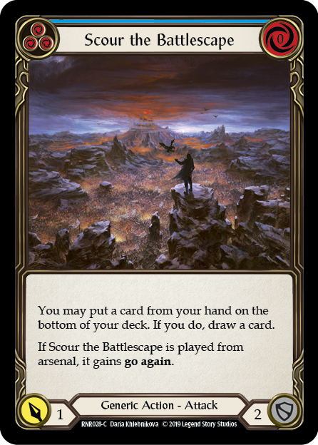 Scour the Battlescape - Blue Card Front