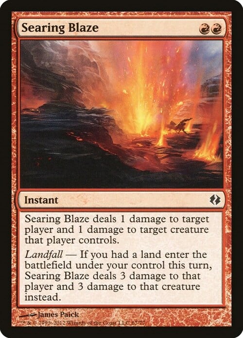 Searing Blaze Card Front