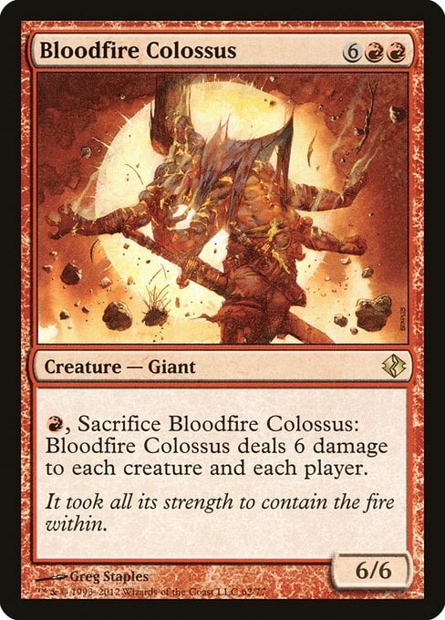 Bloodfire Colossus Card Front