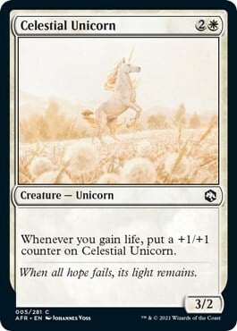 Celestial Unicorn Card Front
