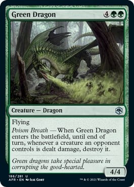 Green Dragon Card Front
